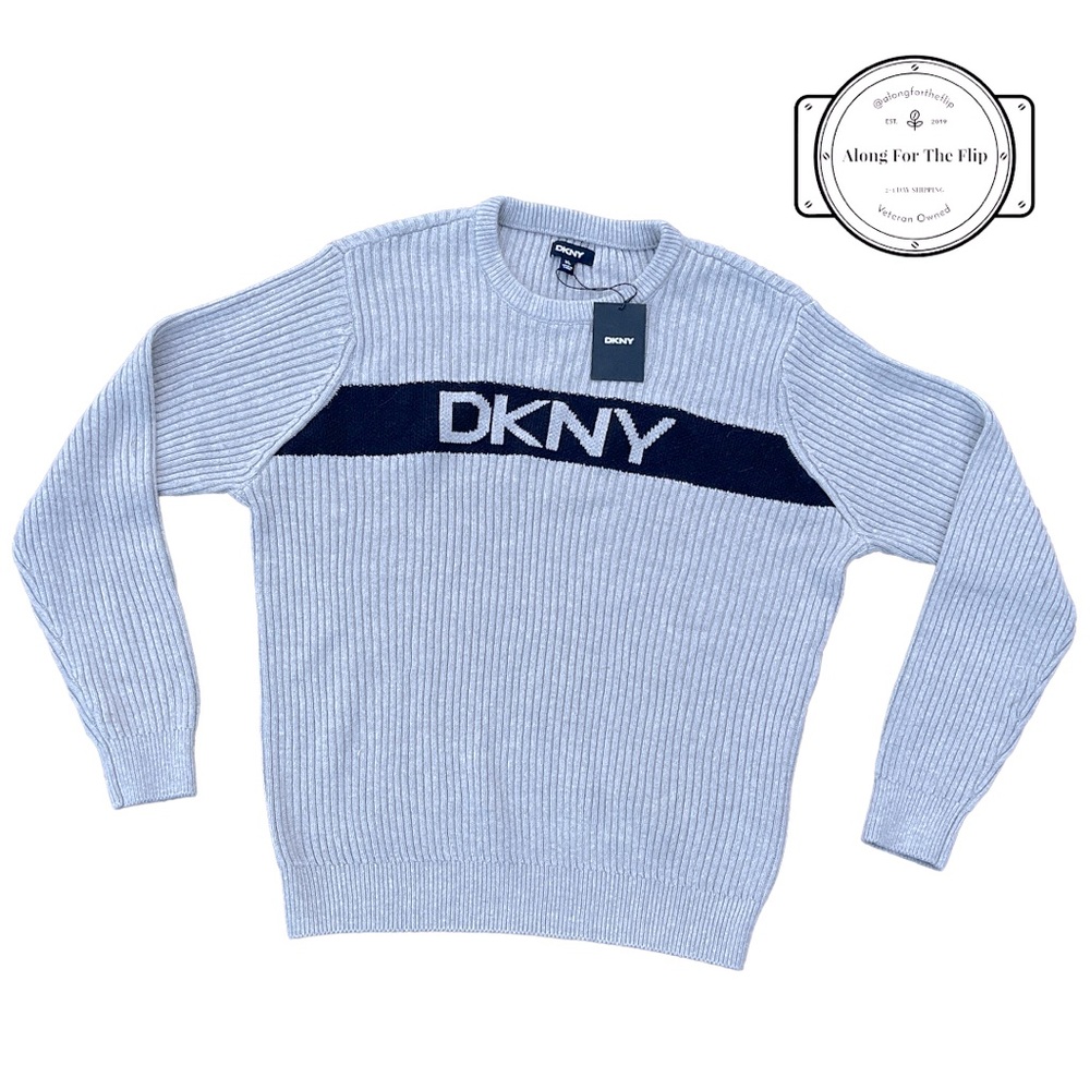 DKNY Crewneck Ribbed Sweater XL